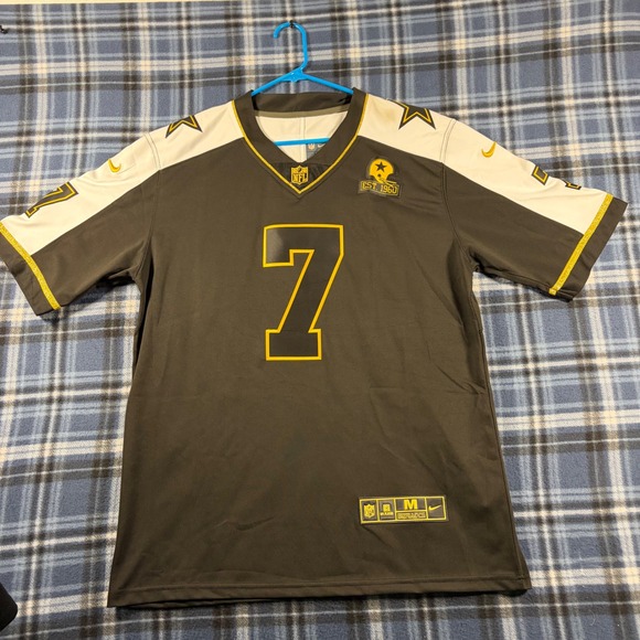 Nike Other - Nike NFL Stefon Diggs 7 Jersey Mens Medium Black White Gold Football On Field